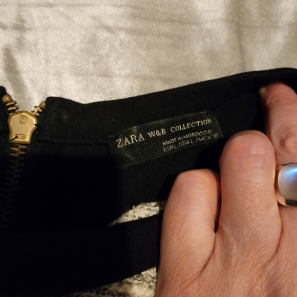 Zara Monochrome Textured Mini Dress - Picture 9 of 9